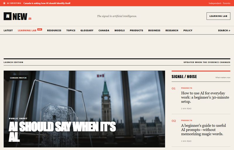 AI News website