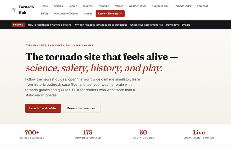 Tornado Simulator website